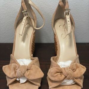 Jessica Simpson Tan Stiletto Heels with Bow